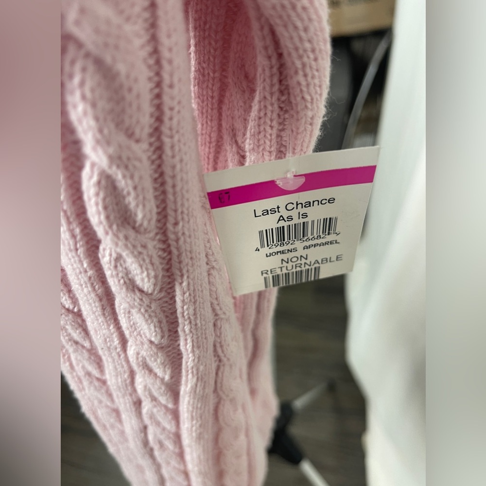 BP. Pink Long Sleeve Knit Cotton Sweater Size Large (12-14) NWT - Picture 5 of 9
